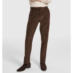 Tommy Hilfiger Mens Modern fit Dress Corduroy‎ Pants 40W 32L Brown Solid Stretch